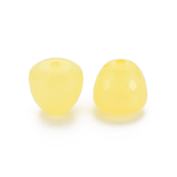 

PandaHall Transparent Acrylic Beads, Dyed, Faceted, Teardrop, Yellow, 15x14.5mm, Hole: 2mm, about 243pcs/500g Acrylic Teardrop Yellow