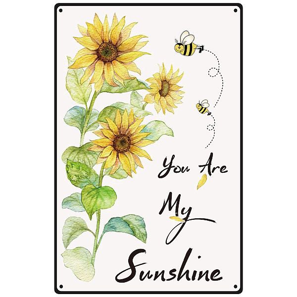 PandaHall CREATCABIN You Are My Sunshine Metal Tin Sign Vintage Wall Art Decor House Plaque Poster for Home Bar Pub Garden Kitchen Coffee...
