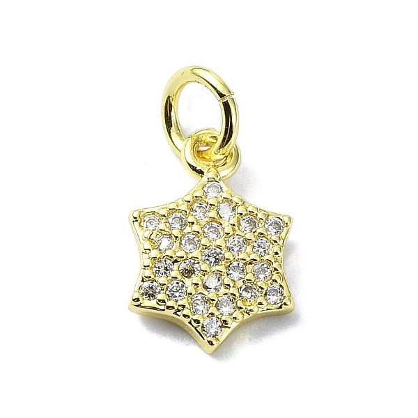 

PandaHall Brass Micro Pave Clear Cubic Zirconia Charms, Snowflake, 12x8x1.5mm, Hole: 3mm Brass+Cubic Zirconia Snowflake Clear