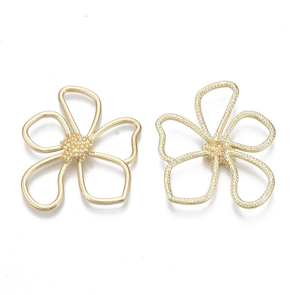 

PandaHall Alloy Pendants, FLower, Light Gold, 42.5x37.5x4.5mm, Hole: 10.5x13mm Alloy Flower