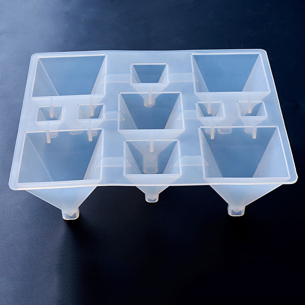

PandaHall Silicone Molds, Resin Casting Molds, For UV Resin, Epoxy Resin Jewelry Making, Pyramid, White, 2~6x2~6x2~6.5cm Silicone Pyramid...