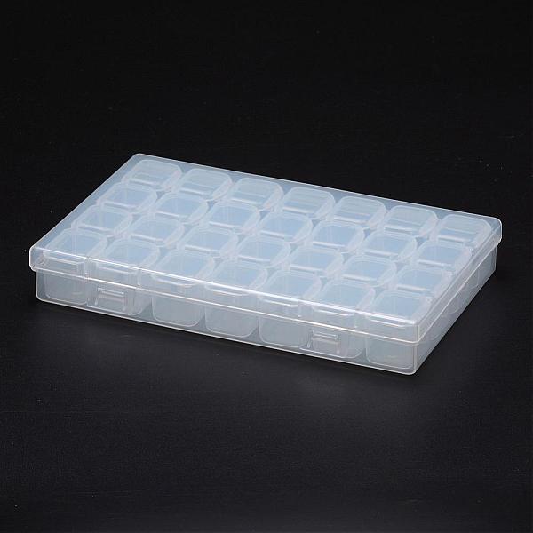 

PandaHall Polypropylene Plastic Bead Storage Containers, Removable, 28 Compartments, Rectangle, Clear, 175x108x26mm Plastic Rectangle Clear