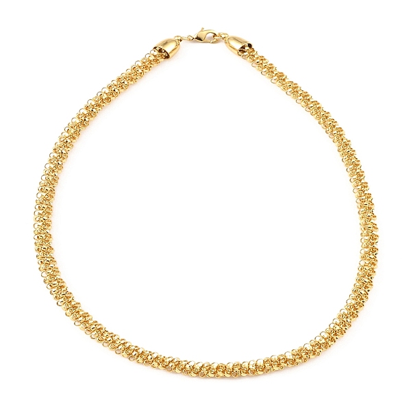 

PandaHall Brass Chain Necklaces, Twist Minimalism Necklace, with Lobster Claw Clasp, Real 14K Gold Plated, 17-1/8 inch(43.5cm) Brass