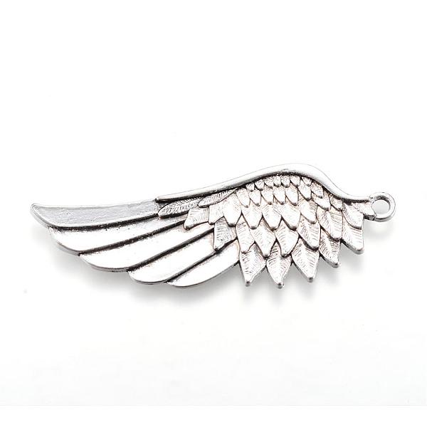 

PandaHall Tibetan Style Alloy Big Pendants, Wing, Cadmium Free & Lead Free, Antique Silver, 58x20x1.5mm, Hole: 2.5mm, about 170pcs/1000g...