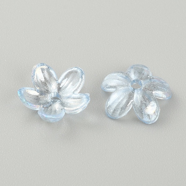 

PandaHall Transparent Acrylic Beads, AB Color, Flower, Sky Blue, 11.5x3mm, Hole: 1.8mm Acrylic Flower