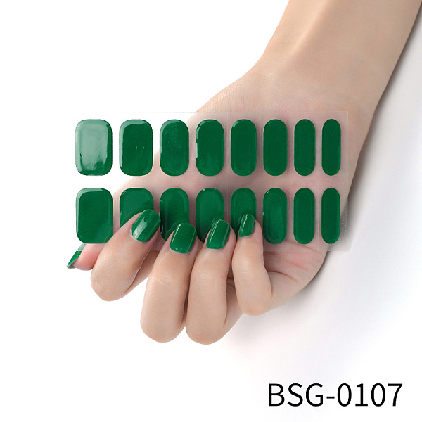 

PandaHall Nail Art Full Cover Nail Stickers, Glitter Powder Stickers, Self-Adhesive, for Nail Tips Decorations, Green, 13.6x8x0.9cm...