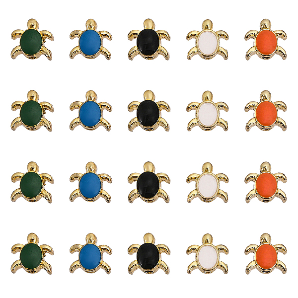 Chgcraft 20 Stück 5 Farben Legierungs-Emaille-Perlen