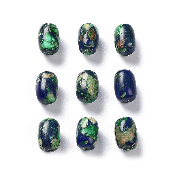 

PandaHall Natural Imperial Jasper Beads, Dyed, Rice, Marine Blue, 14.5x10mm, Hole: 1.4mm Imperial Jasper Rice