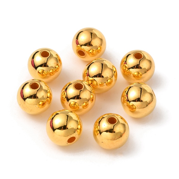 

PandaHall CCB Plastic Beads, Round, Golden, 12x11mm, Hole: 2.7mm, 530pcs/bag Plastic Round