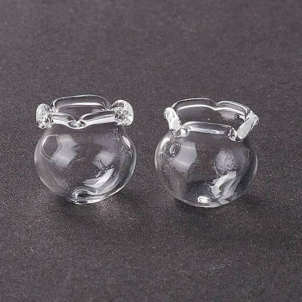 

PandaHall Glass Bead Cone for Wind Chimes Making, Campanula Medium L, Clear, 15x16mm, Hole: 2.7mm Glass Flower Clear