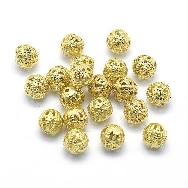 

PandaHall Brass Filigree Beads, Filigree Ball, Lead Free & Cadmium Free & Nickel Free, Round, Raw(Unplated), 6mm, Hole: 1mm Brass Round