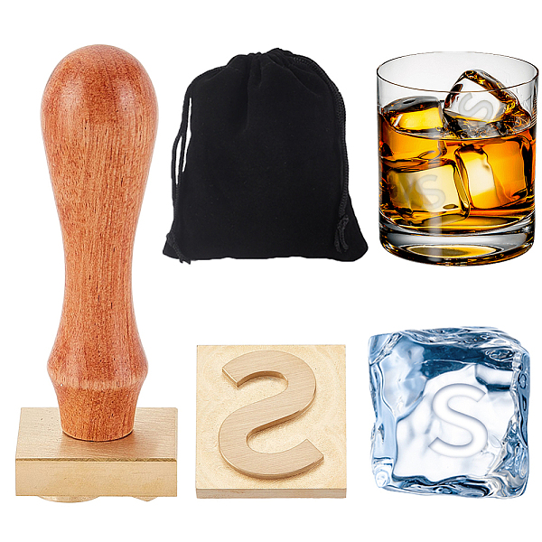 

PandaHall OLYCRAFT Ice Stamp 1.2" Ice Cube Stamp Letter S Ice Stamp Cocktail Ice Branding Stamp Ice Block Stamp Cocktail Seal Stamp for Ice...