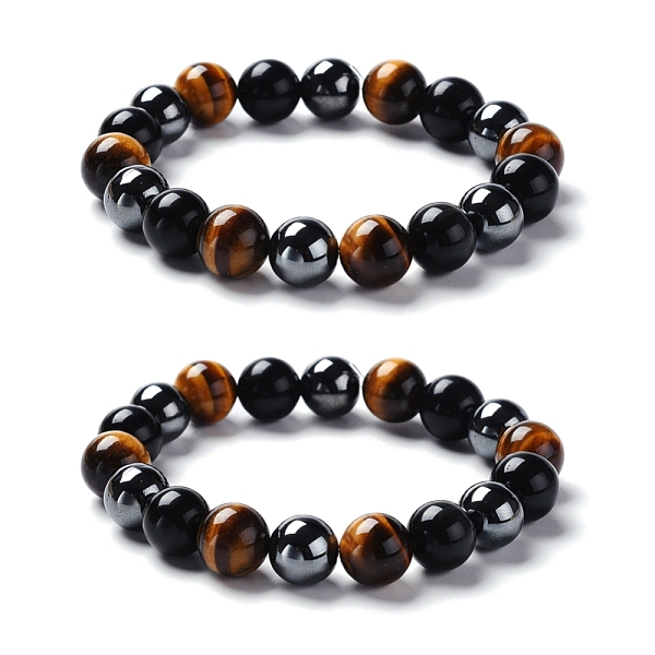 

PandaHall DIY Bracelet Jewelry Making Kits, Including Gemstone Round Beads, Brass Spacer Beads, Elastic Crystal Thread, Gemstone Beads...