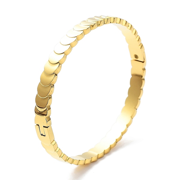 

PandaHall Ion Plating(IP) 304 Stainless Steel Crescent Moon Hinged Bangles for Woman, Golden, Inner Diameter: 2x2-1/4 inch(5x5.8cm) 304...