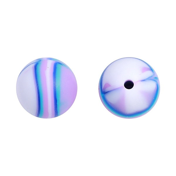 

PandaHall Round Food Grade Silicone Beads, Chewing Beads For Teethers, DIY Nursing Necklaces Making, Lilac, 15mm Silicone Round Purple
