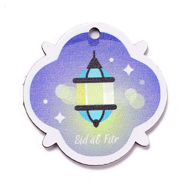 

PandaHall Eid al-Fitr Theme, Wood Pendants, with Light Pattern, Medium Orchid, 48x48x2mm, Hole: 4mm Wood Others