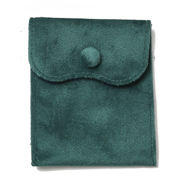 

PandaHall Velvet Jewelry Pouches, Jewelry Gift Bags with Snap Button, for Ring Necklace Earring Bracelet Storage, Rectangle, Dark Cyan...