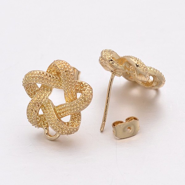 

PandaHall Alloy Star Stud Earring Findings, with Loop, Long-Lasting Plated, 16x14x4mm, Hole: 1mm, Pin: 0.6mm Alloy Star