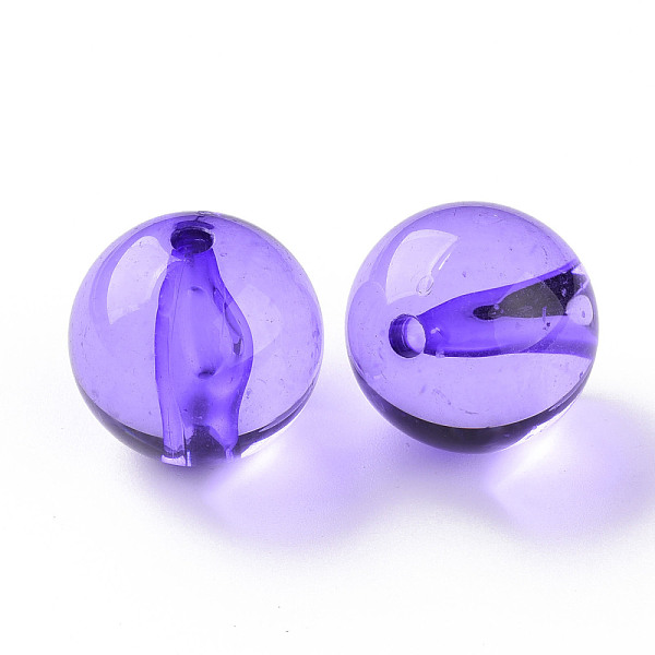 

PandaHall Transparent Acrylic Beads, Round, Blue Violet, 20x19mm, Hole: 3mm, about 111pcs/500g Acrylic Round