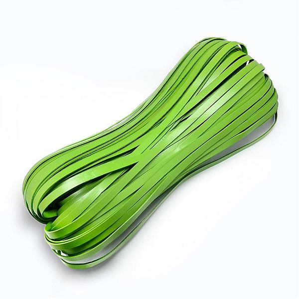 

PandaHall Cowhide Cord, Lime Green, 3x2mm, about 100yard/bundle(300 feet/bundle) Cowhide Flat Green