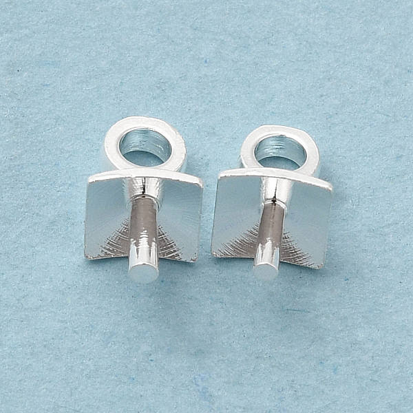 

PandaHall Brass Eye Pin Peg Bails, For Half Drilled Beads, Cadmium Free & Lead Free, Square, 925 Sterling Silver Plated, 7x4x4mm, Hole: 2mm...