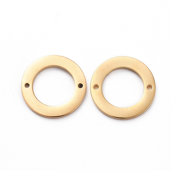 

PandaHall Vacuum Plating 304 Stainless Steel Links connectors for Jewelry Making, Manual Polishing, Ring, Golden, 10x1mm, Hole: 0.6mm 304...