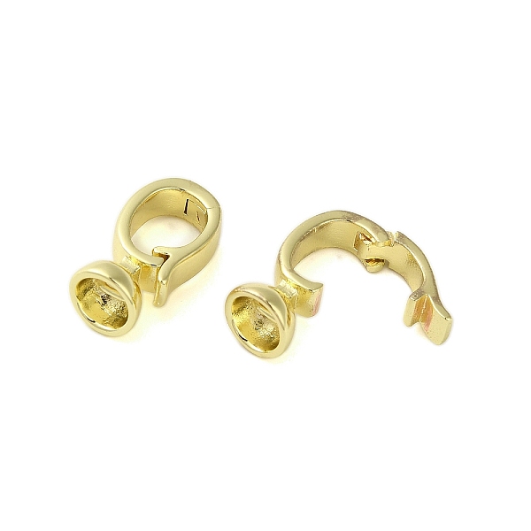

PandaHall Brass Fold Over Clasps, Golden, 14.5x7.5x6mm, Hole: 4.5mm Brass Others