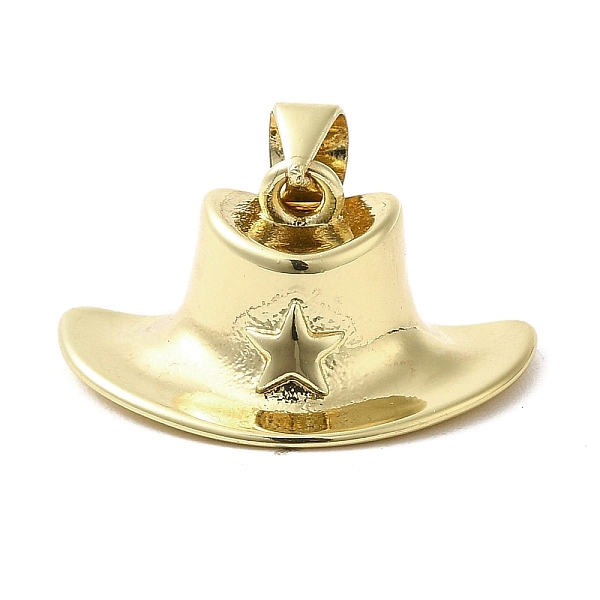 

PandaHall Hall Brass Pendants, Hat, Golden, 10x22x12mm, Hole: 3.5x3mm Brass Hat