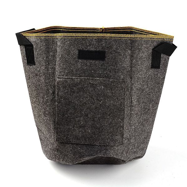 

PandaHall Planting Bag Fabric Vegetable Seedling Growing Pot Garden Tools, Gray, 275x265x345mm Fibre Gray