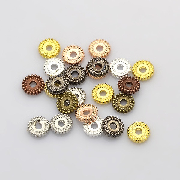 

PandaHall Disc Plating Zinc Alloy Spacer Beads, Mixed Color, 7x2mm, Hole: 1.5mm Alloy Disc