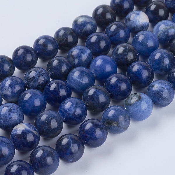 

PandaHall Natural Sodalite Beads Strands, Round, 10mm, Hole: 1mm, about 19pcs/strand, 7.6 inch Sodalite Round