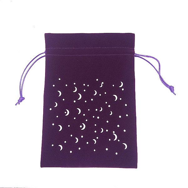 PandaHall Velvet Tarot Cards Storage Bags, Tarot Desk Storage Holder, Purple, Starry Sky Pattern, 18x13cm Velvet Others Purple
