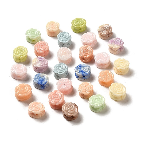

PandaHall Synthetic Coral Carved Beads, Dyed, Flower, Mixed Color, 12~13x14~14.5x8~8.5mm, Hole: 1.5~1.6mm Synthetic Coral Flower Multicolor
