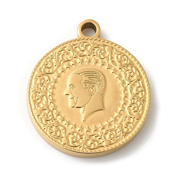 

PandaHall Ion Plating(IP) 304 Stainless Steel Pendants, Flat Round with Human Charm, Golden, 18.5x16x2mm, Hole: 1.8mm 304 Stainless Steel...