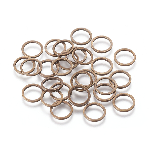 

PandaHall Brass Linking Rings, Nickel Free, Antique Bronze, 8x0.7~1mm Brass Ring