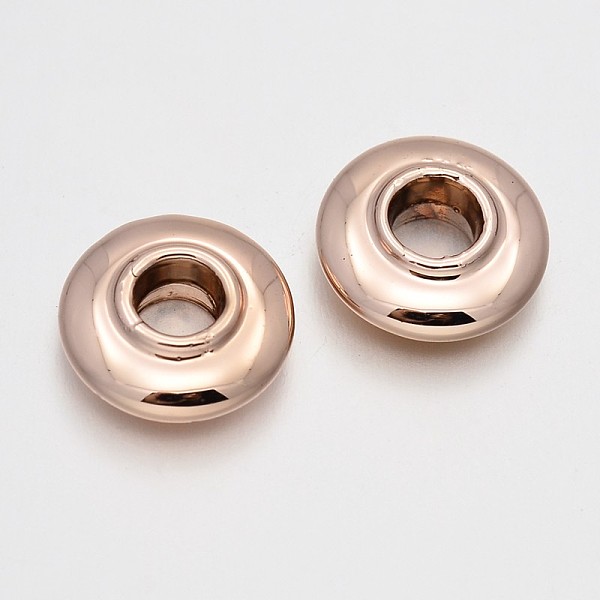 

PandaHall Cadmium Free & Nickel Free & Lead Free Alloy Beads, Long-Lasting Plated, Large Hole Donut Beads, Rose Gold, 14x5mm, Hole: 5mm...