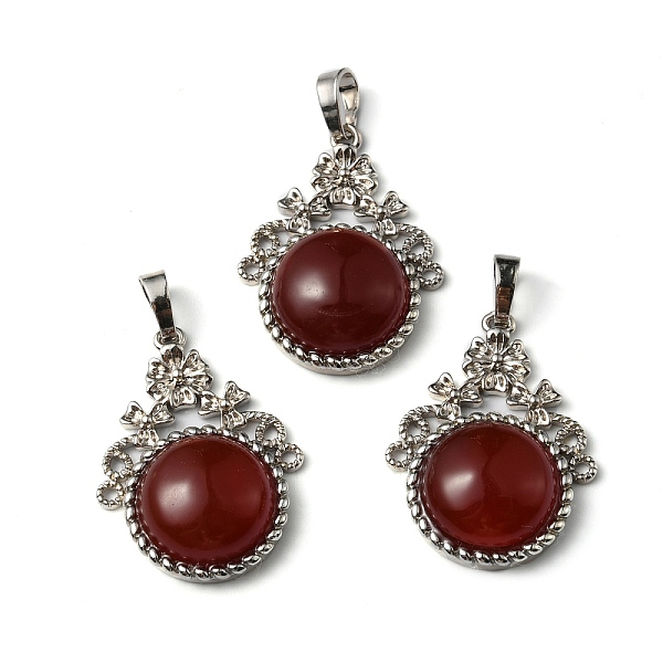 

PandaHall Natural Red Aventurine Pendants, with Rack Plating Brass Findings, Cadmium Free & Lead Free, Flat Round & Flower...