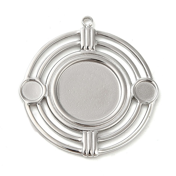 

PandaHall 304 Stainless Steel Pendant Cabochon Settings, Flat Round, Stainless Steel Color, Tray: 3.5mm & 11.9mm, 28x26x1.5mm, Hole: 1.4mm...