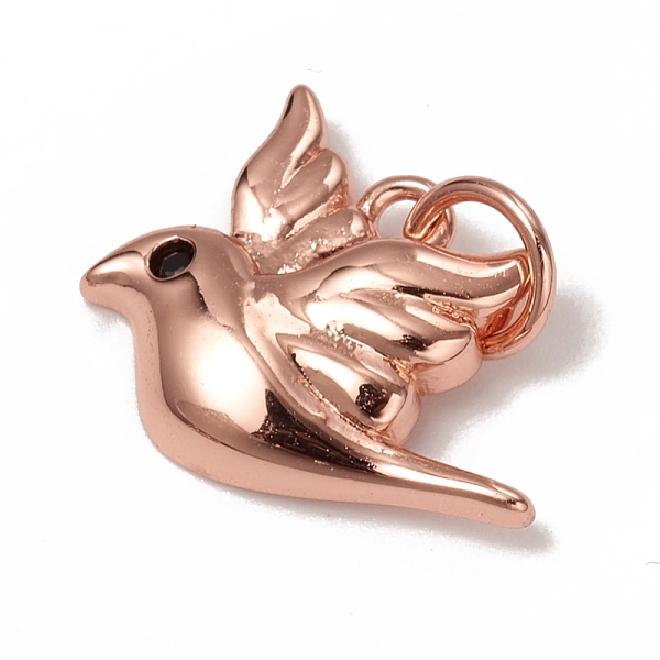 

PandaHall Brass Micro Pave Black Clear Cubic Zirconia Charms, with Jump Rings, Long-Lasting Plated, Hummingbird, Mixed Color, 11x13x2mm...