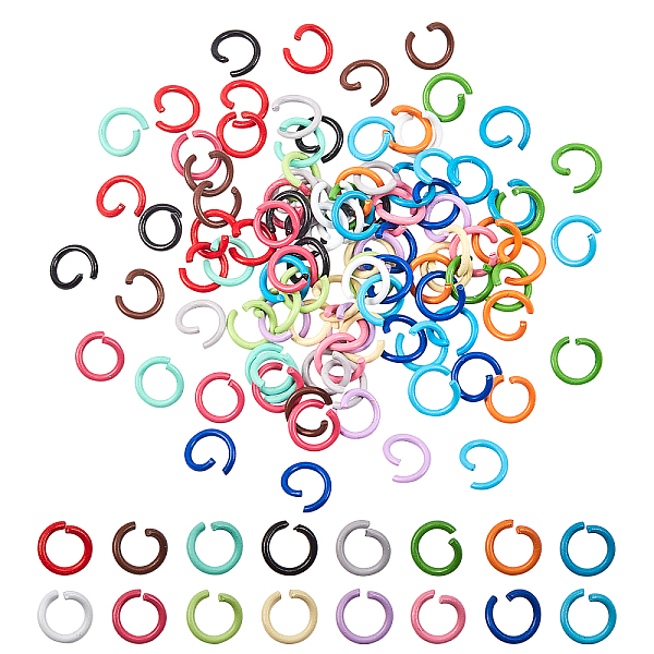 160pcs 8mm Iron Open Jump Rings Jewelry DIY Findings For Choker Necklaces Bracelet Making