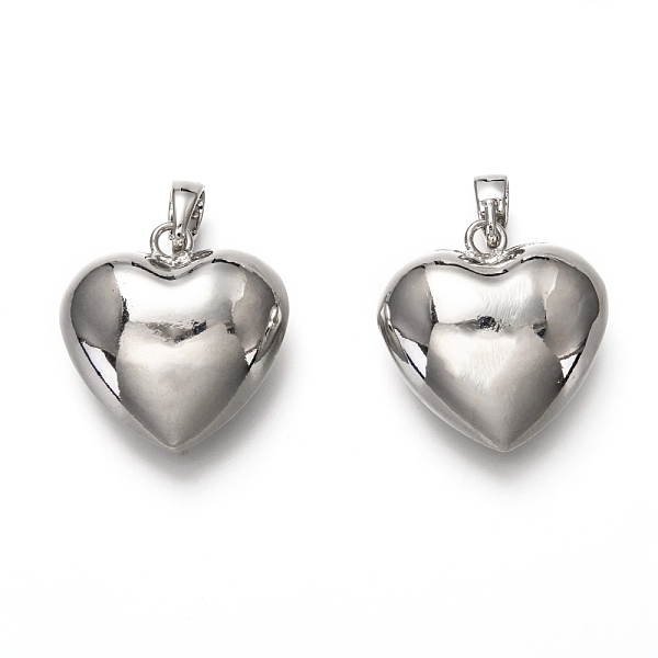 

PandaHall Brass Bell Pendants, Pregnancy Bola, Heart, Stainless Steel Color, 26.5x25.5x11.5mm, Hole: 4.5x6.5mm Brass Heart