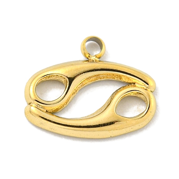 

PandaHall Real 18K Gold Plated Vacuum Plating 304 Stainless Steel Pendants, Twelve Constellations Charms, Cancer, 8x10x1mm, Hole: 1.2mm 304...