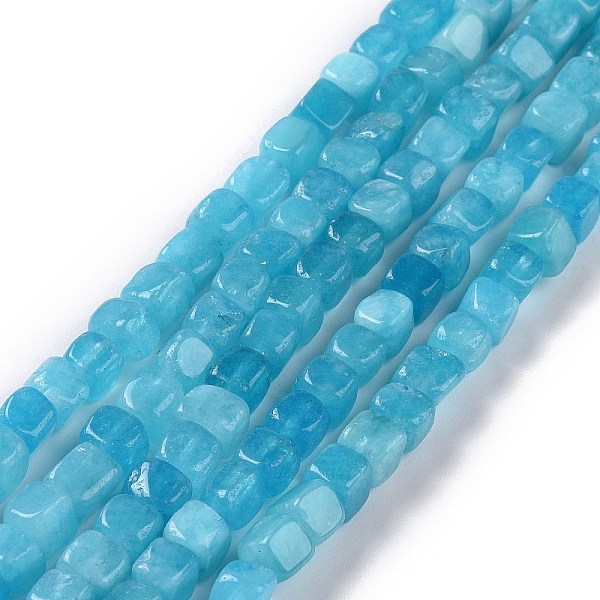 

PandaHall Natural Quartz Beads Strands, Dyed & Heated, Cube, Deep Sky Blue, 5~7x5~7x5~7mm, Hole: 0.8mm, about 66~71pcs/strand, 14.80~ 15.08...