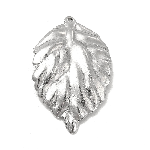 

PandaHall Textured 304 Stainless Steel Pendants, Leaf Charms, Stainless Steel Color, 43.5x27.5x2.5mm, Hole: 2mm 304 Stainless Steel Leaf