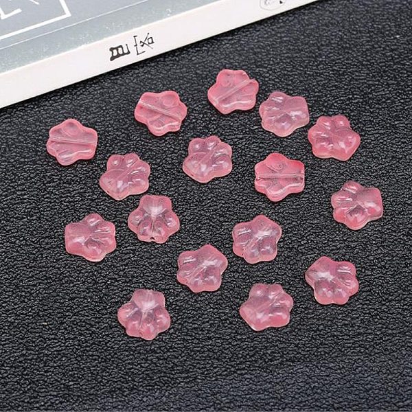 

PandaHall Handmade Lampwork Beads, Cat Claw, Hot Pink, 13.5x13.5x5mm, Hole: 1mm Lampwork Body