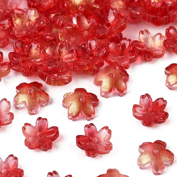 Bouchon à perle de verre transparent à dégradé de couleurs