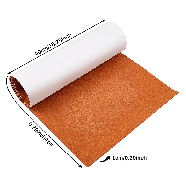 

PandaHall Self-adhesive Felt Fabric, DIY Crafts, Sandy Brown, 40x0.1cm, about 2m/roll Cloth Brown