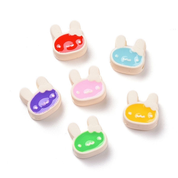 

PandaHall Rubberized Style Acrylic European Beads, with Enamel, Large Hole Beads, Rabbit, Mixed Color, 12.3x12x7mm, Hole: 4mm Acrylic Rabbit..., Multicolor