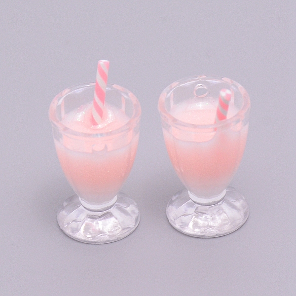 

PandaHall Plastic Pendants, Bubble Tea Shape, Pink, 31x16mm, Hole: 2mm Plastic Food Pink
