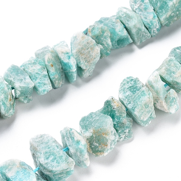 

PandaHall Natural Amazonite Beads Strands, Rough Raw Stone, Nuggets, 13~21x5~13mm, Hole: 1.2mm, about 23~24pcs/strand, 7.87 inch~8.26 inch...